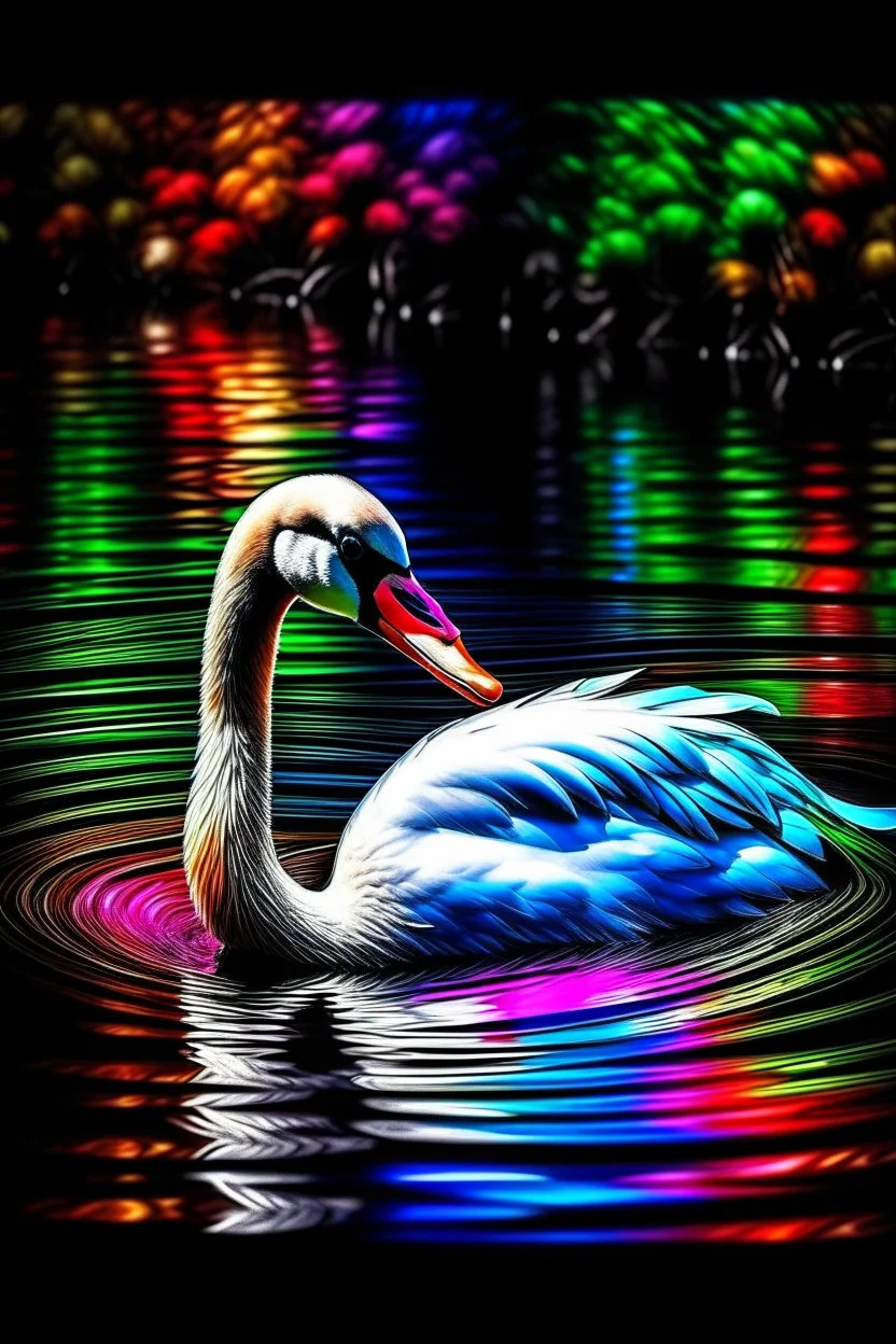 Psychedelic swan