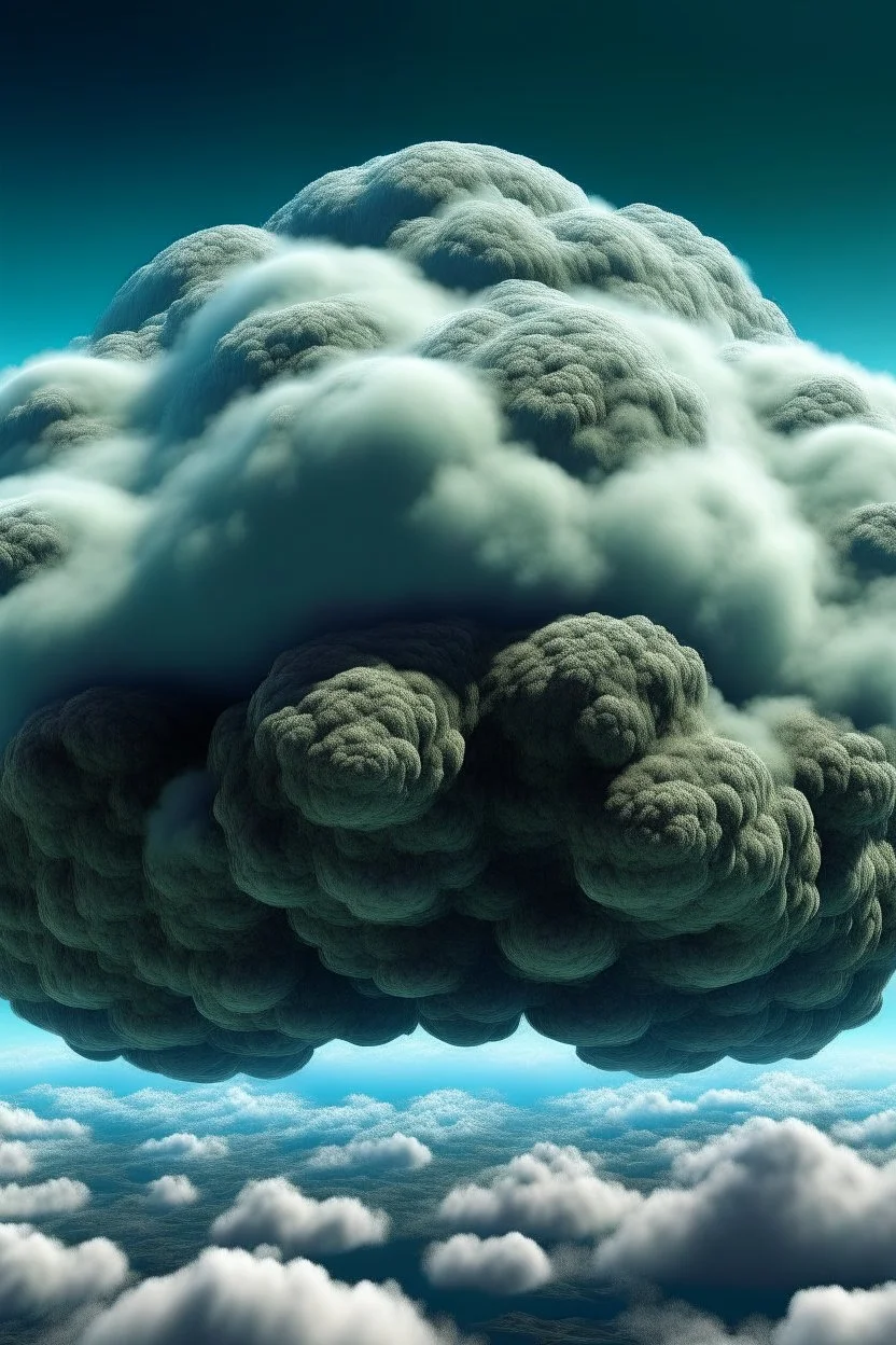 un immense nuage en forme de monstre agressif, aussi gros que la planète terre.