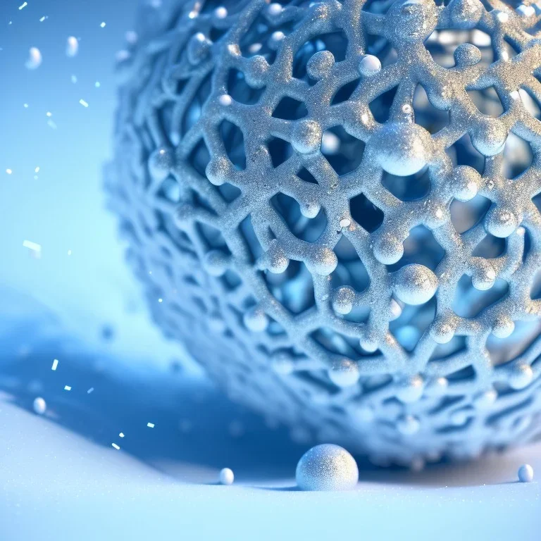  octane render, high detail, snowflake, macro