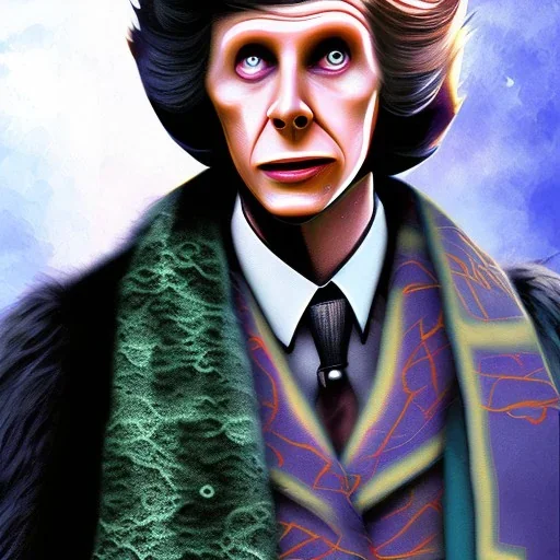 slenderman as tom baker doctor who wearing scarf