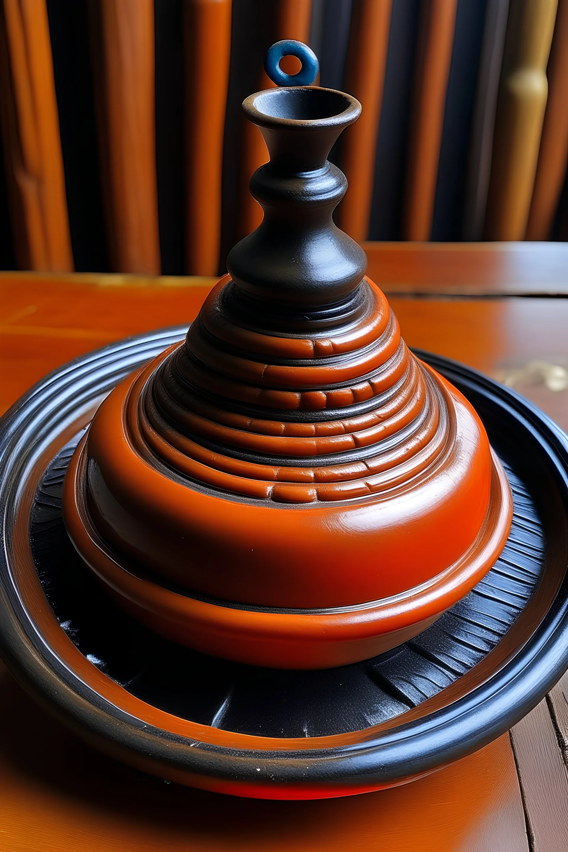 crea un tajine in ghisa con la forma del doppio uno