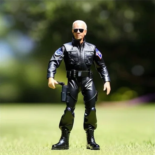 G.i. Joe Biden toy doll airforce flightsuit plastic face plastic hair sunglasses with black boots full body in package with gun 2022