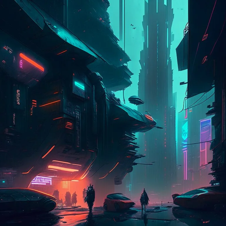 cyberpunk city