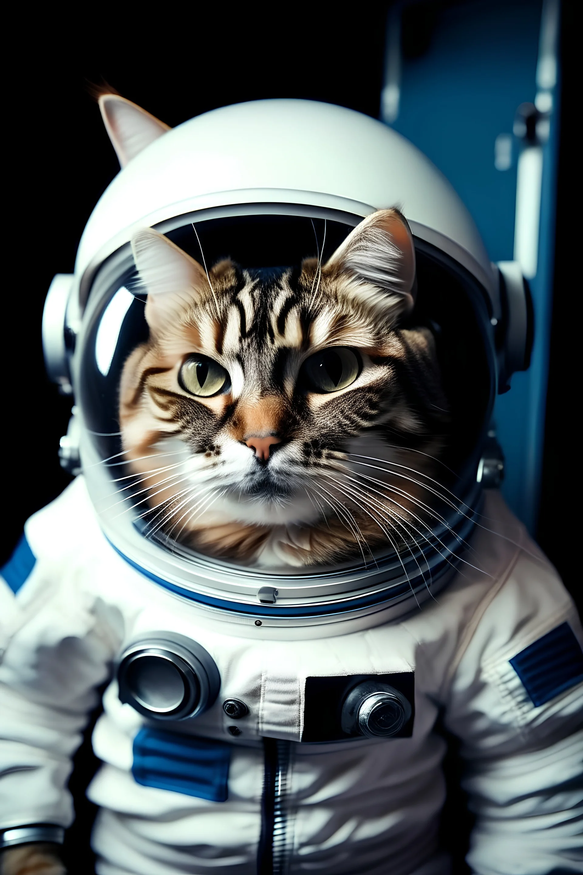 cat in astronaut suit