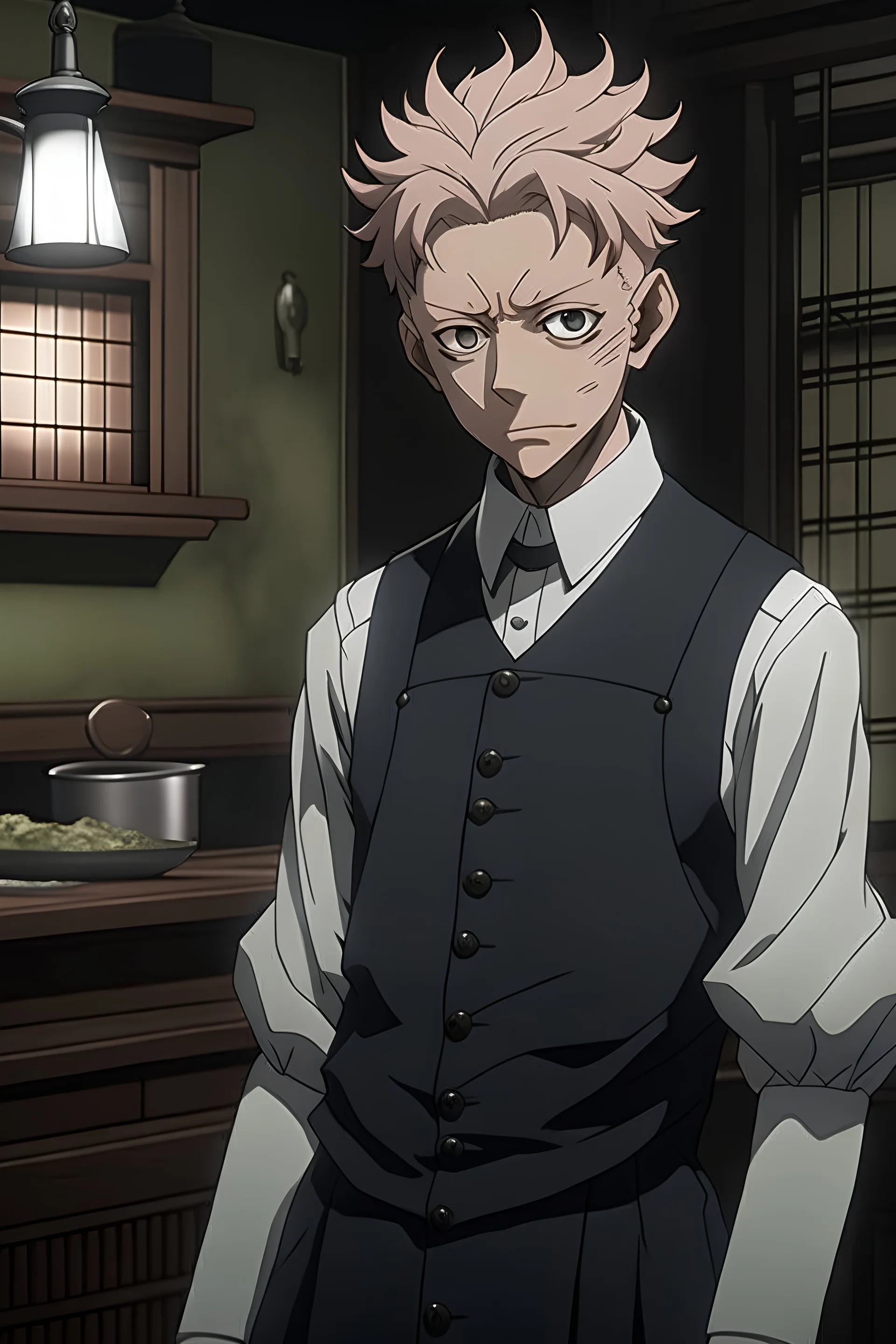 jujutsu kaisen gojo satoru in a maid outfit