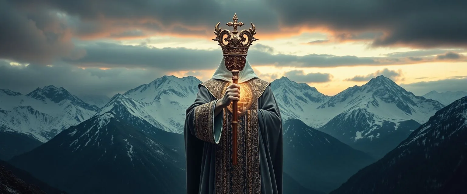 i want a pic the high priest of Aerdennor with the mind bending magical key now