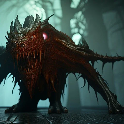 Horrific monster creature, unreal engine 5, 8k resolution, photorealistic, ultra detailed