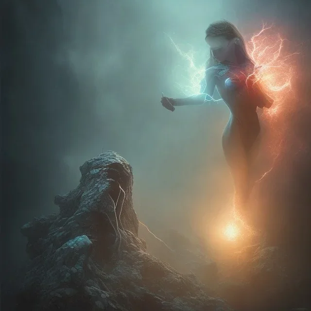 superhero, woman, photographer. oil on canvas, volumetric lighting, beksinski