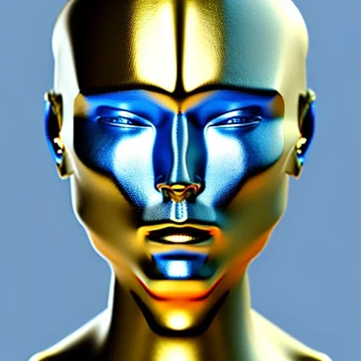 gold man, beautiful, soft, blue eyes, hight definition, 8k