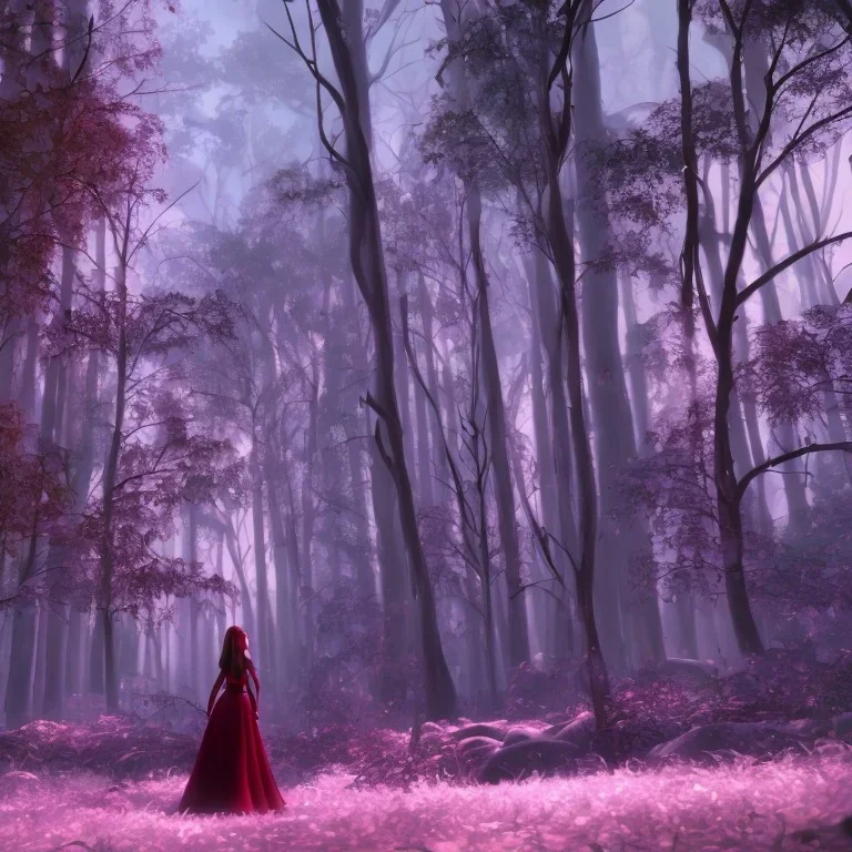 female vampire in forest under full moon