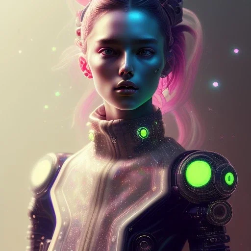 detailed portrait Young Rebel Girl cyberpunk futuristic ((neon)) tattoes, yakuza, styled hair Reflective puffy sheen film jacket, decorated traditional ornaments by ismail inceoglu dragan bibin hans thoma greg rutkowski Alexandros Pyromallis Nekro James Jean illustrated Perfect face, fine details, realistic shaded, fine-face, pretty face