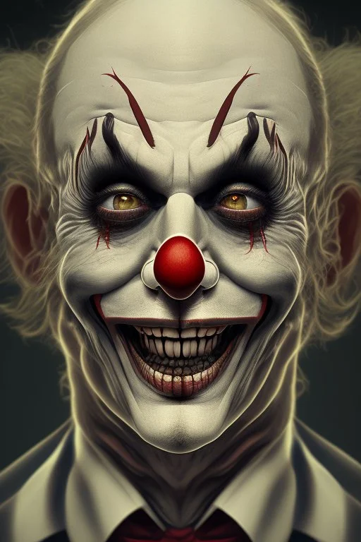 Clown horror iper realistic dark 3d 8k hi quality neo.