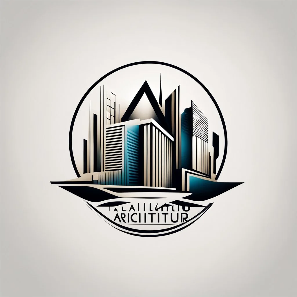 Logotipo arquitectura art illustration