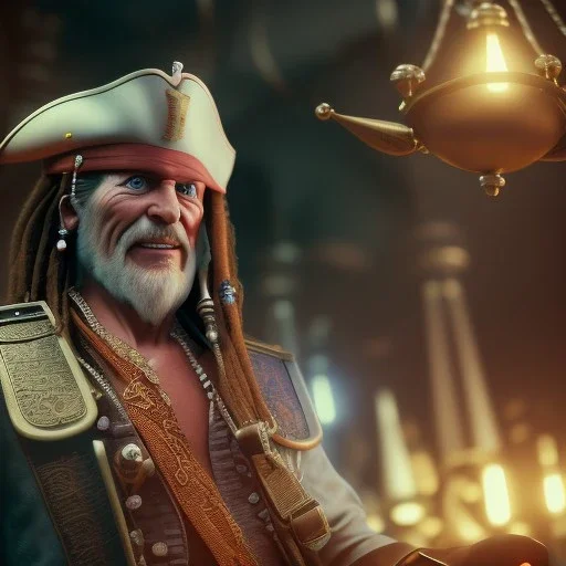 Pirate unreal engine 5, octane render, ultra realistic, 3d, cinematic, cinema 4d, face focus, 3d render