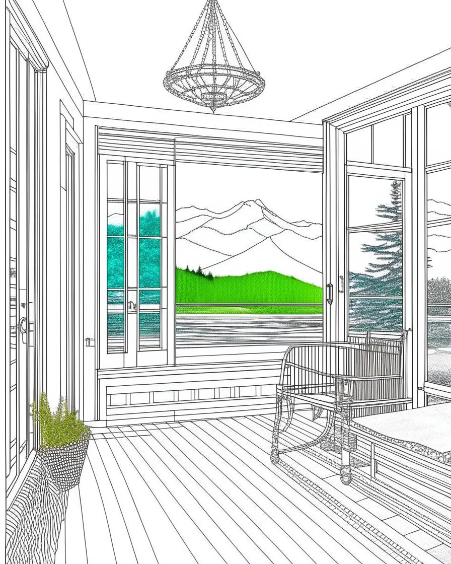 Bringing the Outdoors Inside, coloring page.