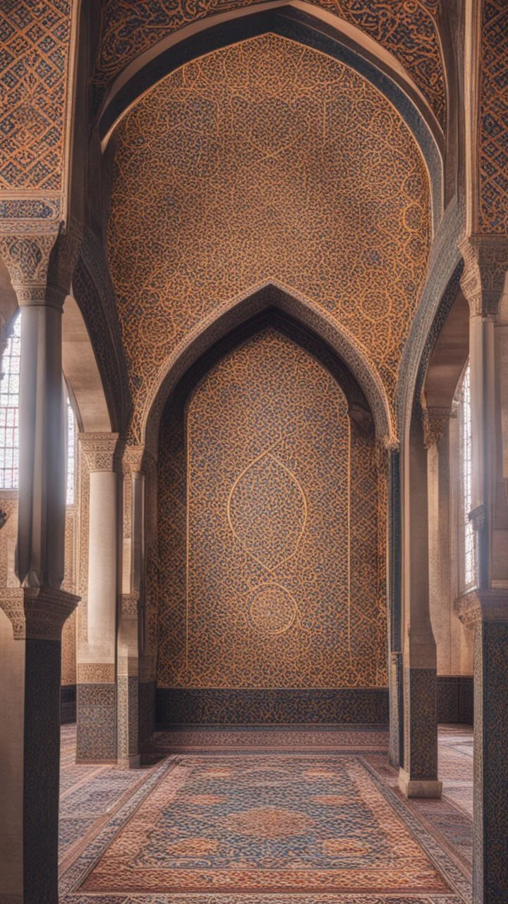 A picture of Islamic decorations in mosques