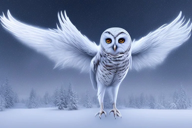 snow winged OWL