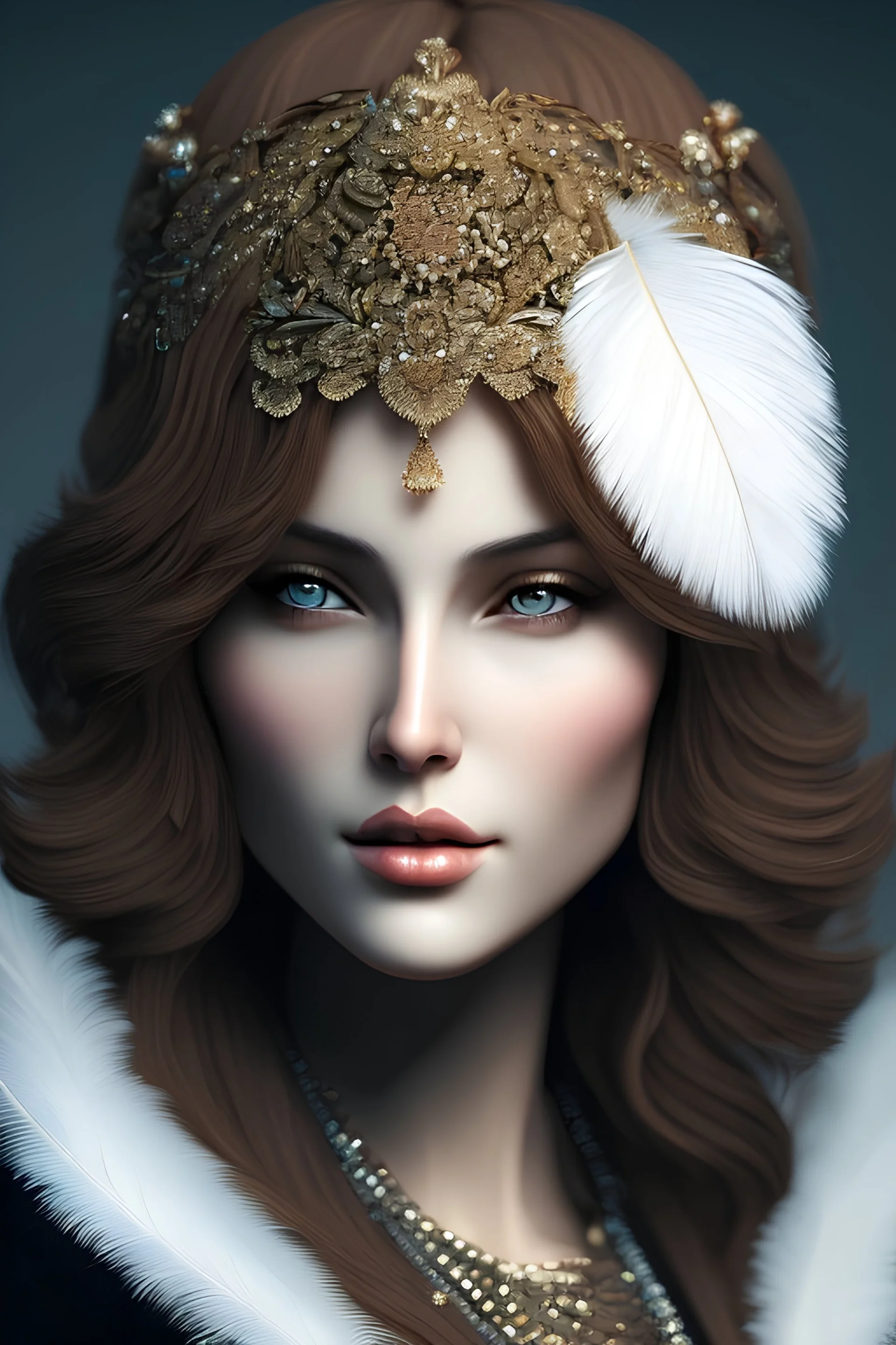 woman, feathers, 17th century, dark setting, insanely detailed, 16k resolution, perfect eyes, round pupil, cinematic smooth, intricate detail, painted Renaissance style