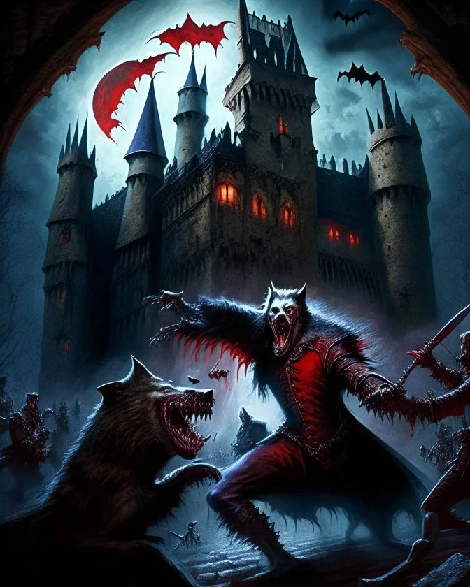 A battle between bloodsuckers and werewolves with Dracula in Pennsylvania Castle