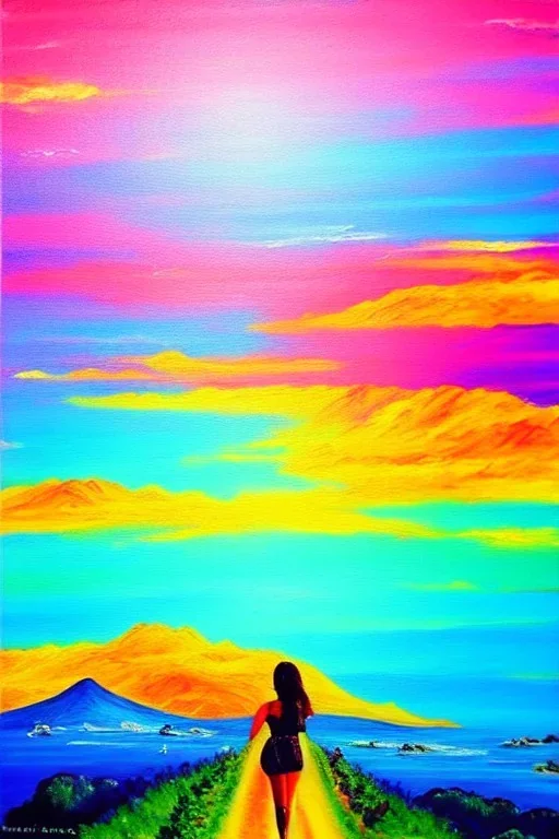 painting, wanderlust, bright colors,