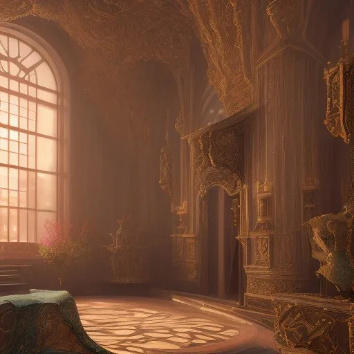 The magic king standing in his palace, mysterious, soft lighting, unreal engine 5 volumetric lighting, intricate details, realistic style, 8k resolution