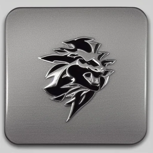 peugeot metal lion logo square badge