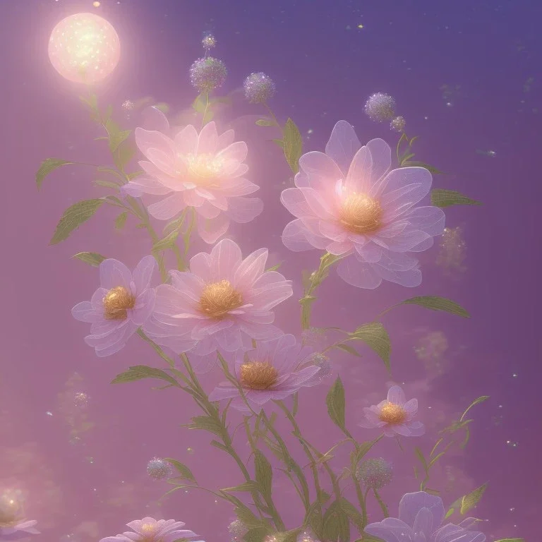 subtle transparent fairy flower in a galactic ambiance, delicate colors, in the foreground, full of details, smooth，soft light atmosphere, light effect，vaporwave colorful, concept art, smooth, extremely sharp detail, finely tuned detail, ultra high definition, 8 k, unreal engine 5, ultra sharp focus