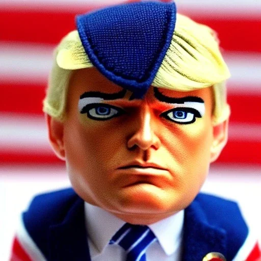 Donald Trump scar cheek g.i. joe doll