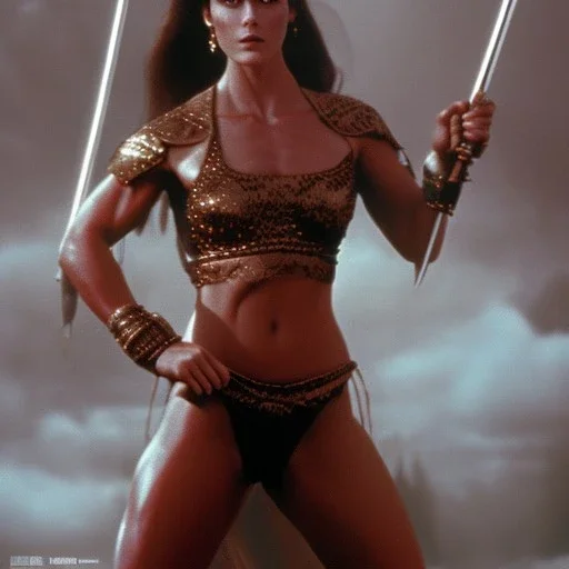 young hilary rhoda bodybuilder conan the destroyer 1 9 8 5, movie still bluray screengrab hdr