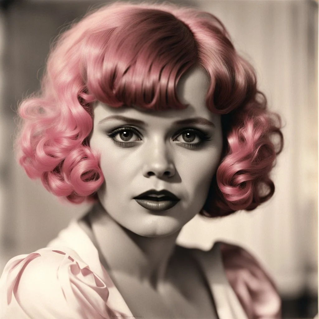 Clara bow, with pink hair