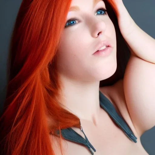 Redhead with blonde