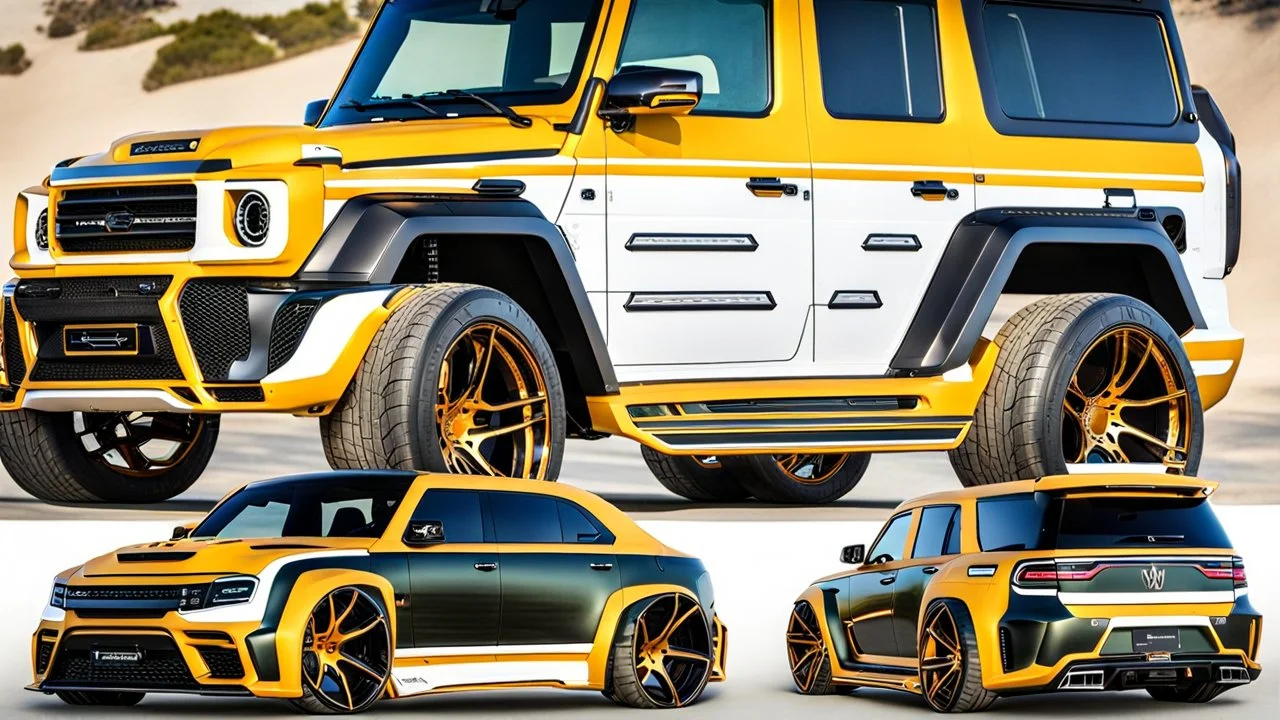 A (((G-Wagon Dodge Charger))) featuring a luxurious interior, advanced technologies, and a sleek body kit designed by MANSORY, exuding an air of sophistication and power