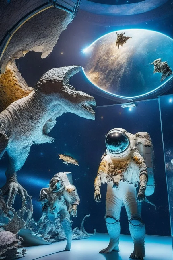 The museum exhibits great space creatures, stars and the world of space