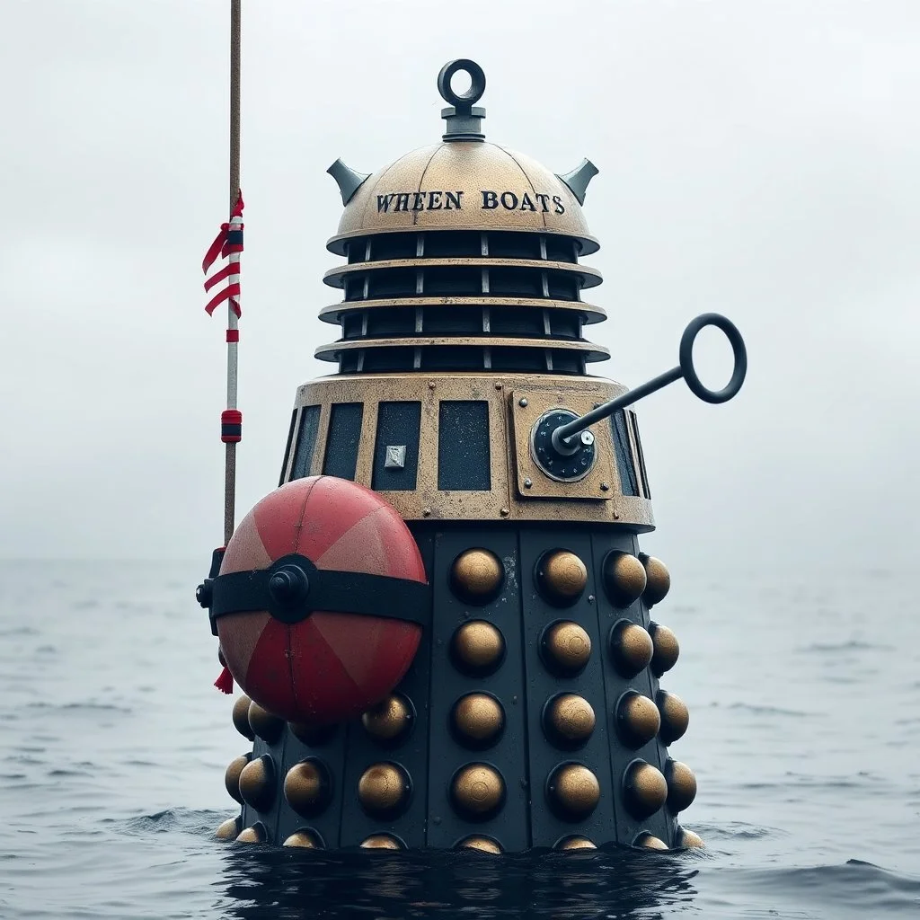 a Dalek as an ocean buoy