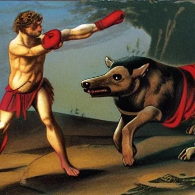 romulus en remus fighting in comic