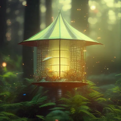 fireflies flying in the forest, ultra realistic, ultra highly detailed, shiny, smooth, studio quality, octane render, polaroid,--ar 1:1 --v4