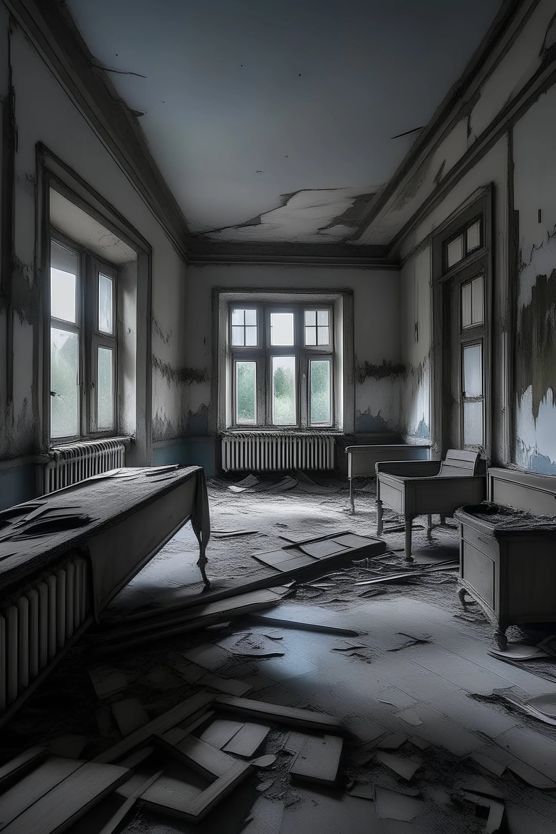 Mental asylum abandoned with ghosts