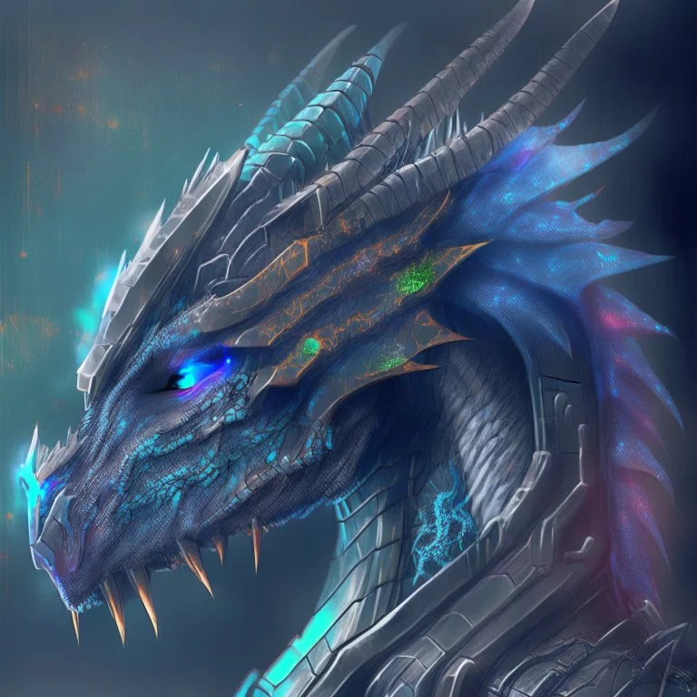 profile picture of a cyber-dragon