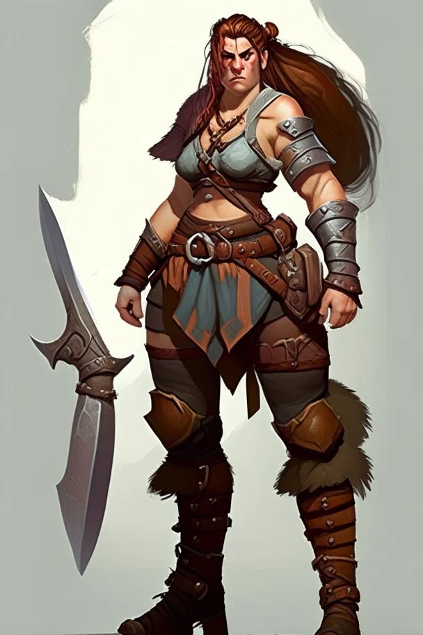 female barbarian dnd character pants