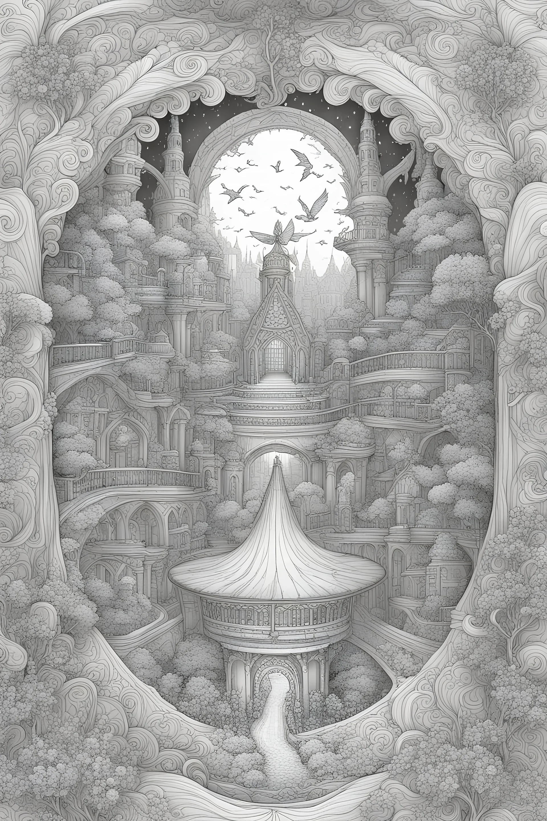 Fantastical Realms Coloring Book 50 Coloring Pages For All image 1 Fantastical Realms Coloring Book 50 Coloring Pages For All image 1 Coloring Pages simpal