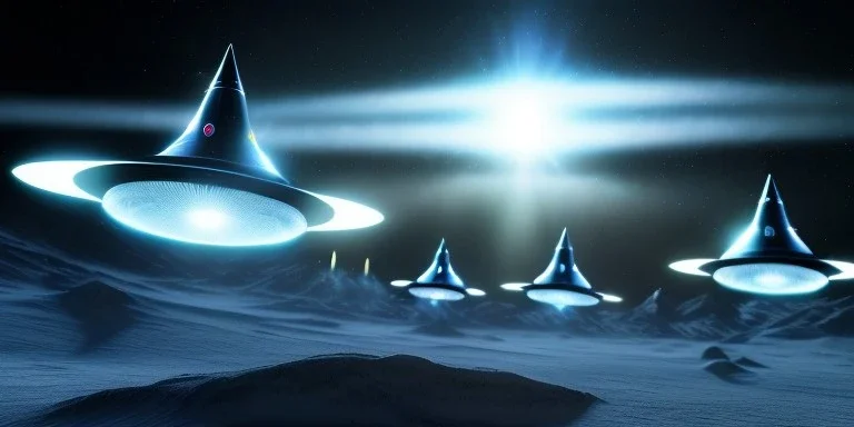 extra-terrestrial, 8K, photo realistic, highly detailed, lught ufo, light colors