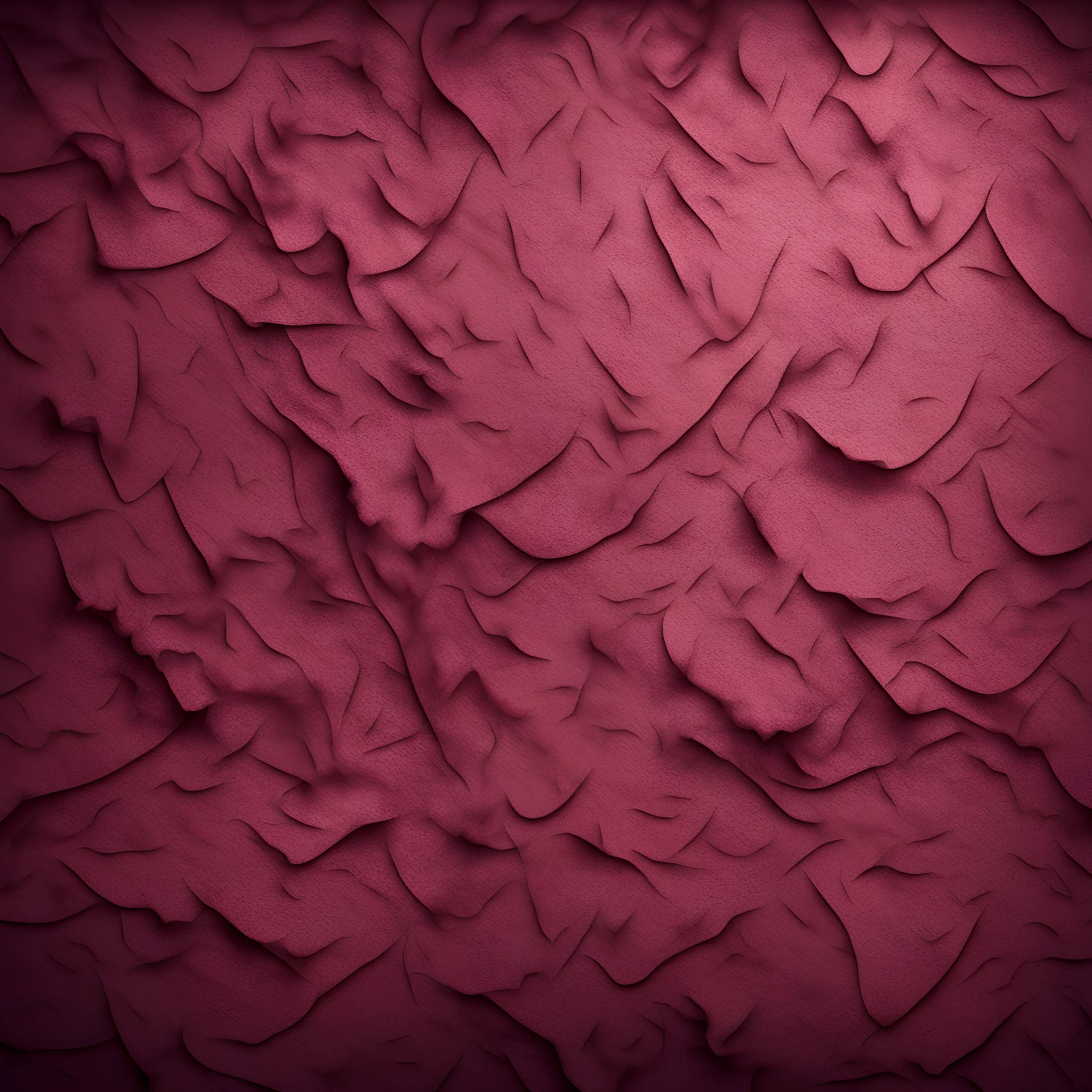 Hyper Realistic maroon tissue textured background with pink fog & vignette effect