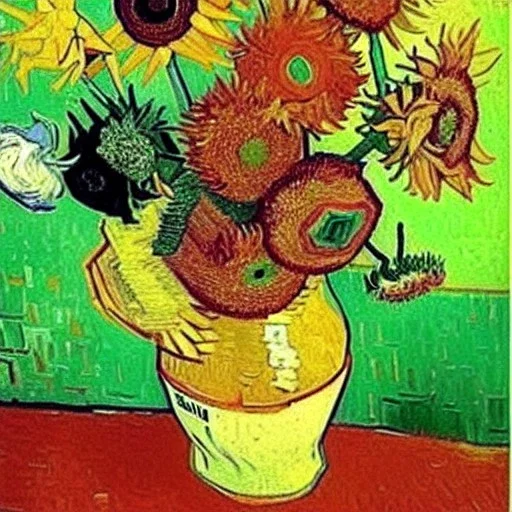 Portrait of flowers by Van Gogh