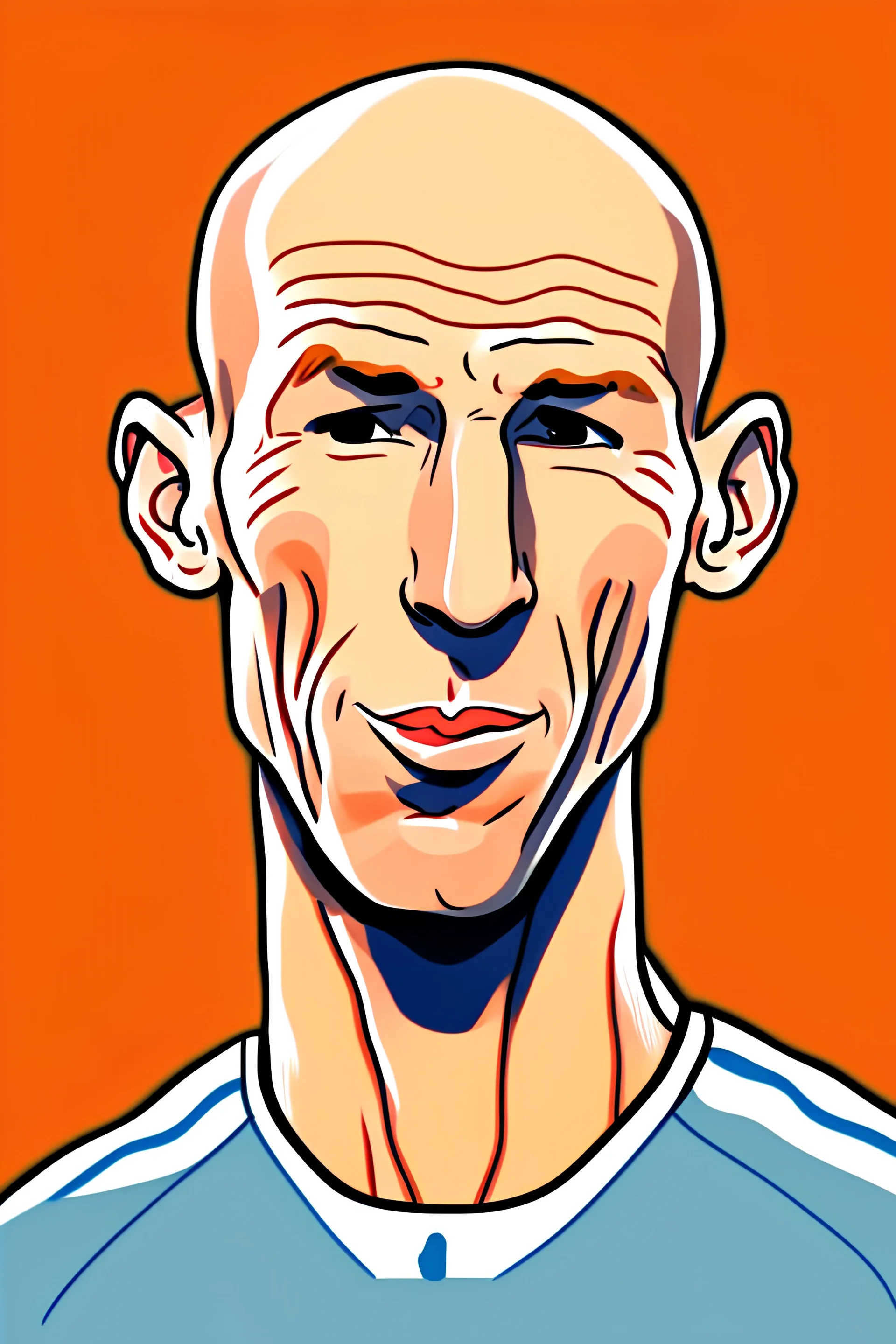 Arjen Robben Dutch football player cartoon 2d