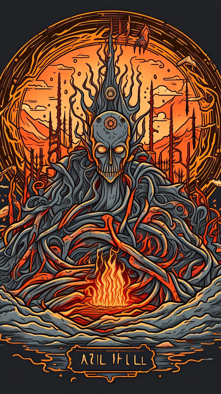 , wake up in hill with evils and fire and pain