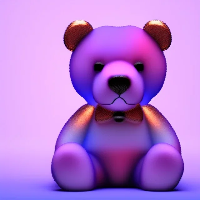 transparent multicolor crystal bear