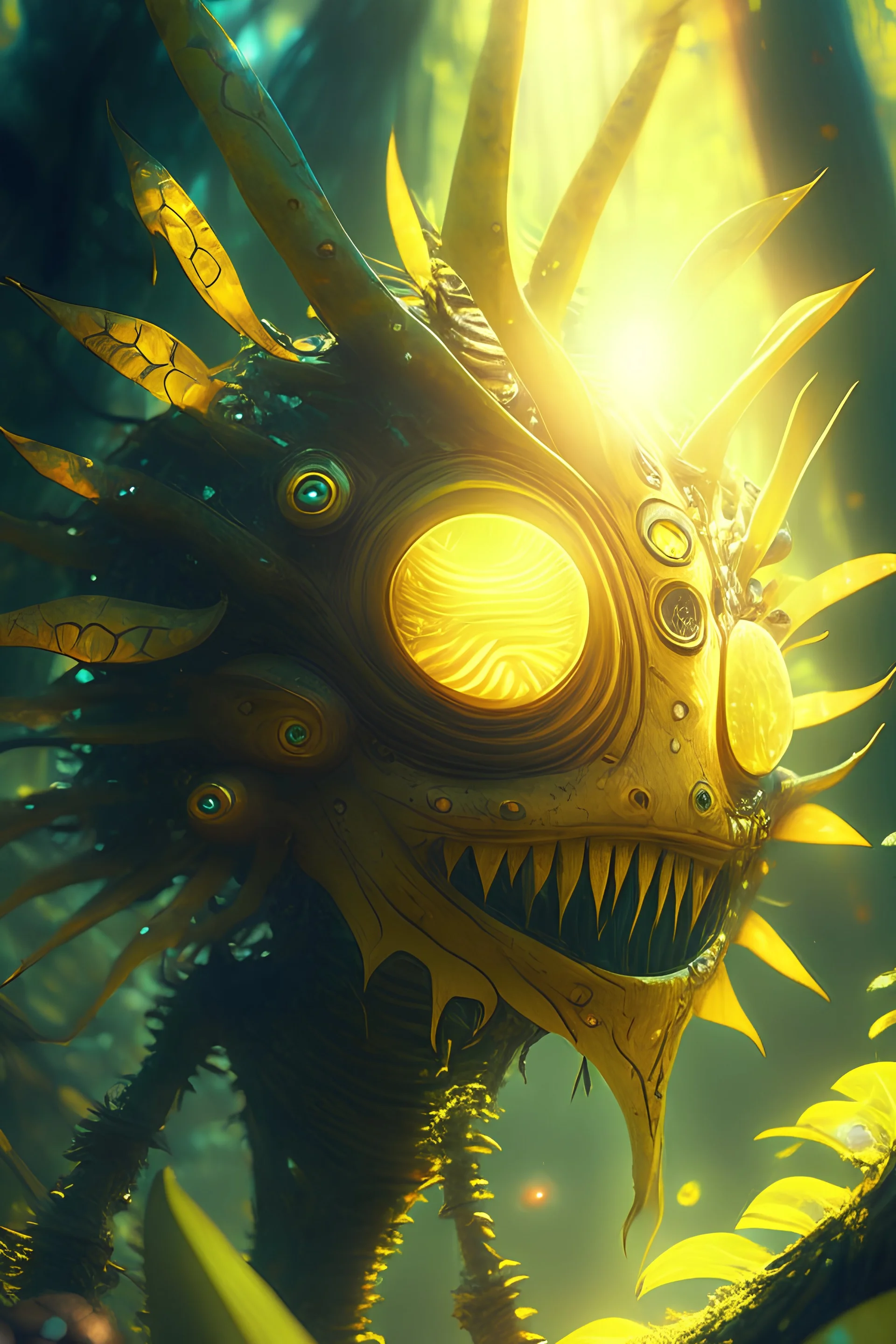 Forest sunshine nautical alien,highly detailed, artstation, sharp focus