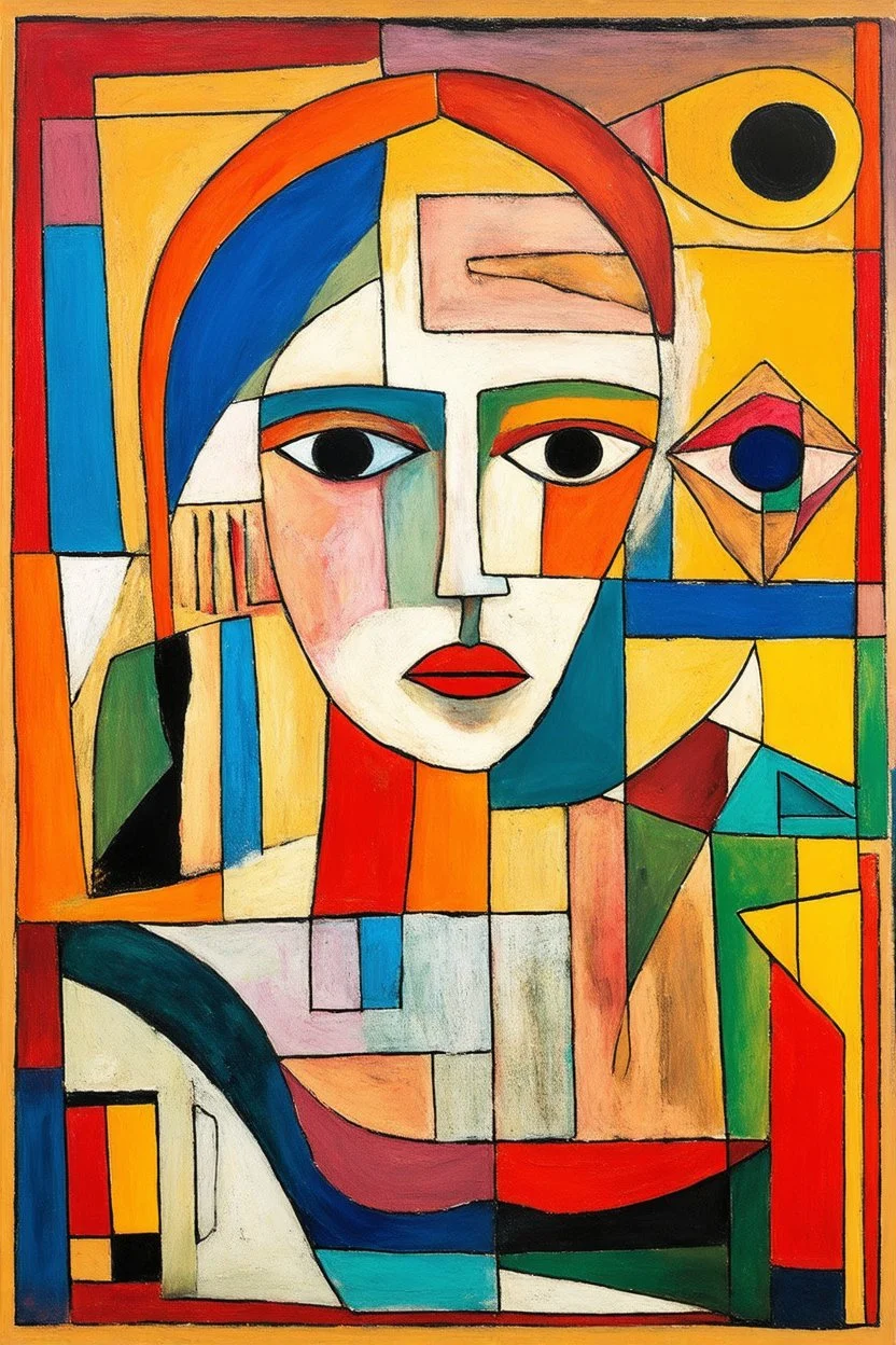 Metanoia; surreal art in an admixture of the styles of Paul Klee contrasted with Andre Breton