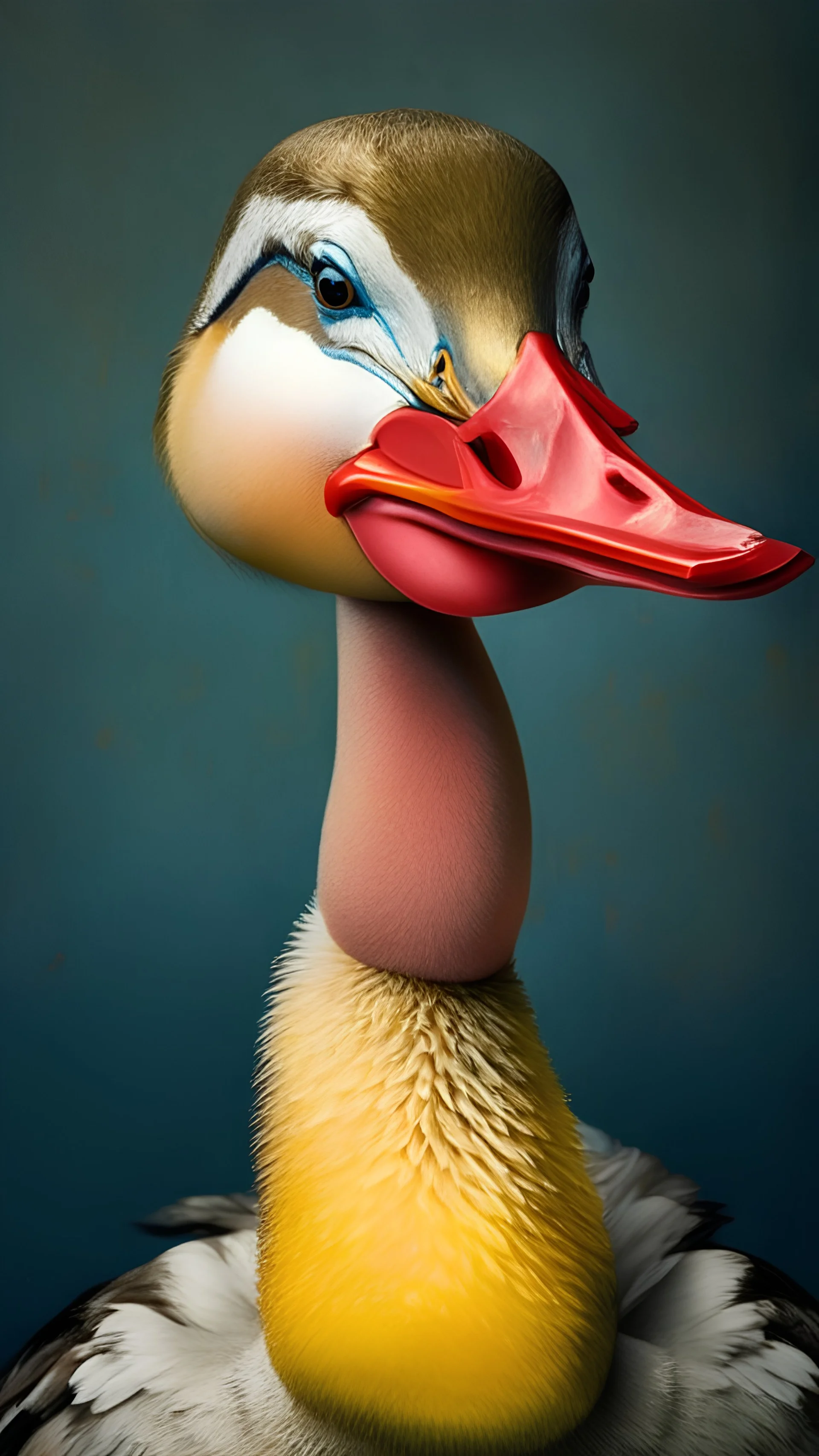 duck wearing lipstick