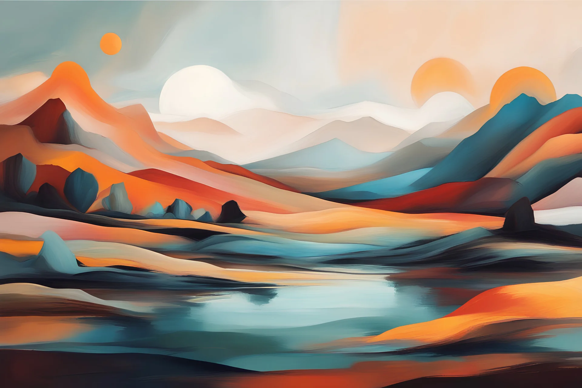 abstract landscape art